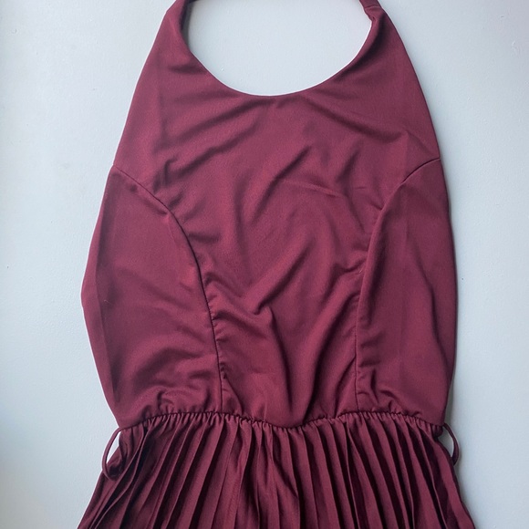 ASOS belted pleated maxi dress in red - size 10 - Picture 7 of 8